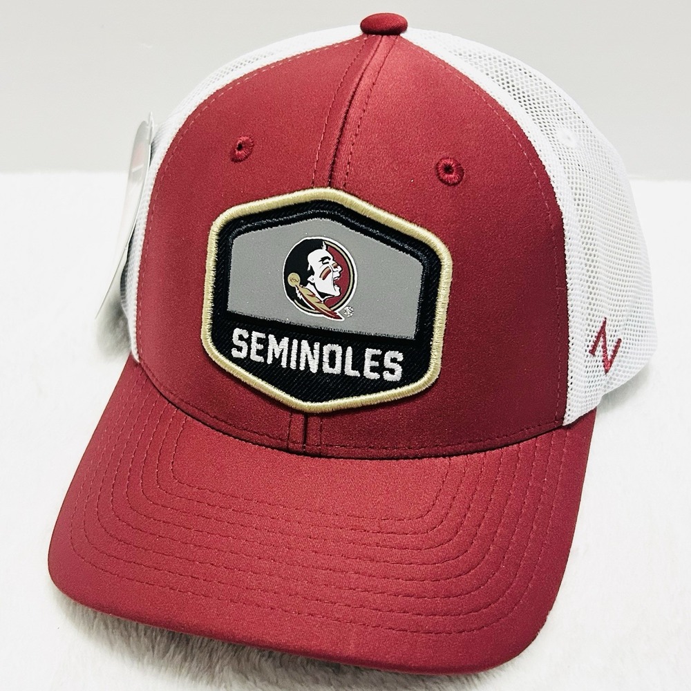Zephyr Florida State Seminoles Hexagon Hat Cap Adjustable Snapback Red NCAA
